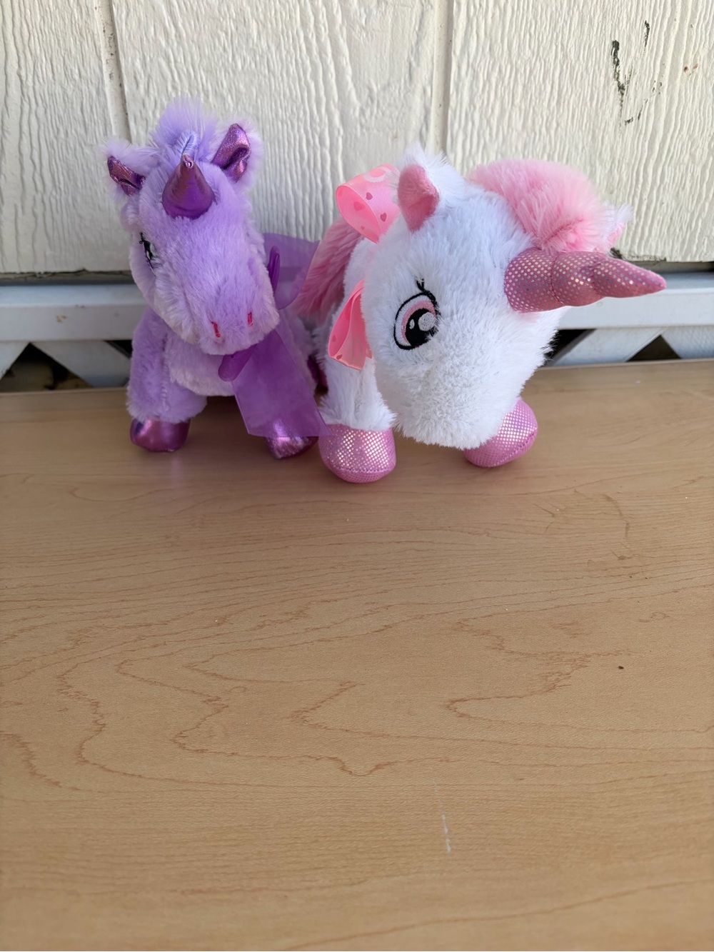 Plush Unicorn Toy - White & Pink and Purple Set